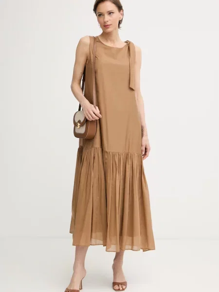 Marella rochie cu mătase Emme by Marella bej