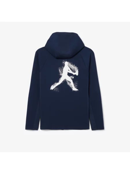 Lacoste Dres Tennis X Novak Djokovic Z Zamkiem Z Nadrukiem Regular Fit granatowy