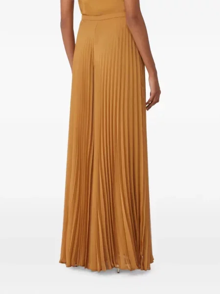 Pantaloni Max Mara plisate maro