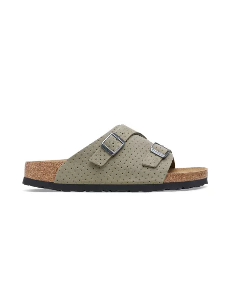 Birkenstock Zürich Suede Embossed Regular Fit Grey Unisex Sandały Birkenstock Size: szary