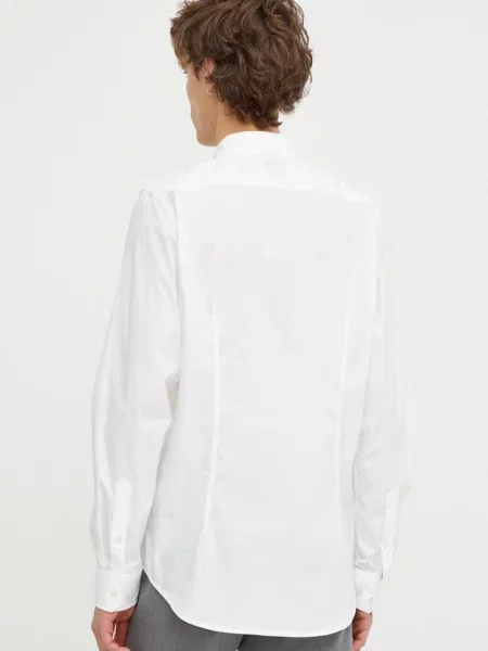 Košile G-Star Raw slim s klasickým límcem bílá