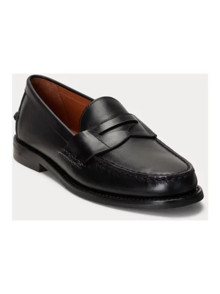 Loafersy z naturalnej skóry Polo Ralph Lauren czarne