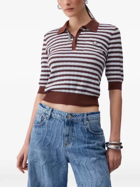 Polo Liu Jo w paski brązowe