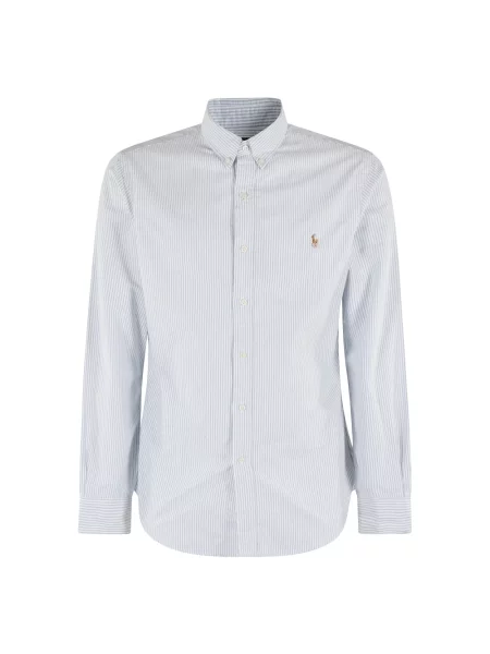 Koszula Polo Ralph Lauren w paski z długim rękawem z twillu biała