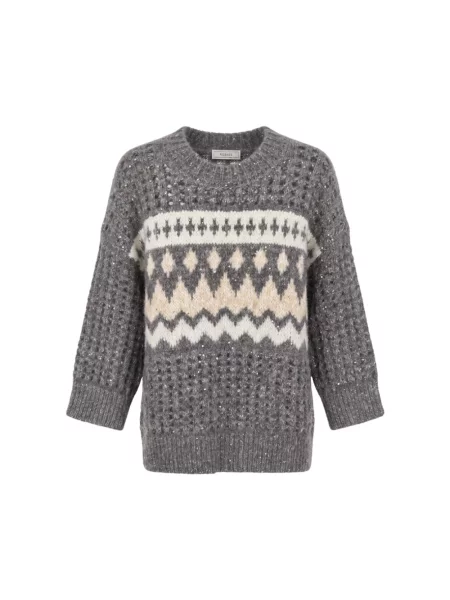 Sweter Peserico wełniany szary
