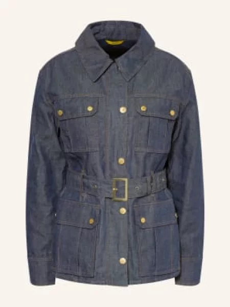 Barbour International Džínová Bunda tmavě / zlatá / tmavě oranžová modrá
