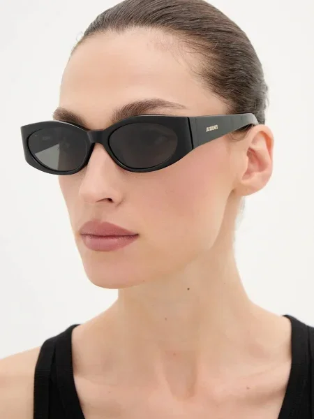Jacquemus ochelari de soare OVALO negru