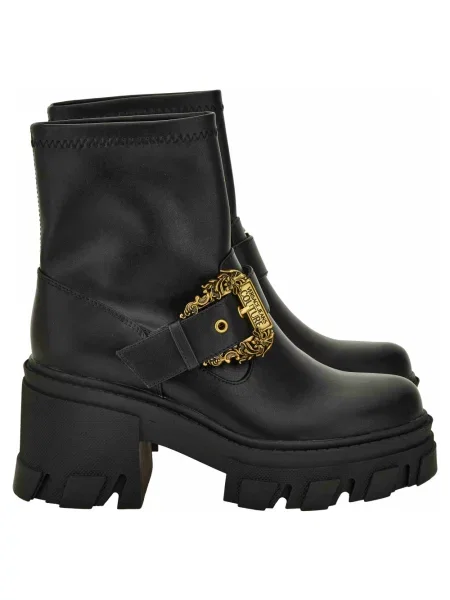 Versace Obuwie Kobieta 41 EU Sznurowane botki na platformie z klamrą czarny