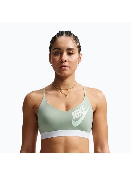 Спортен сутиен Nike Indy Light Support steam/white/barely green бяло