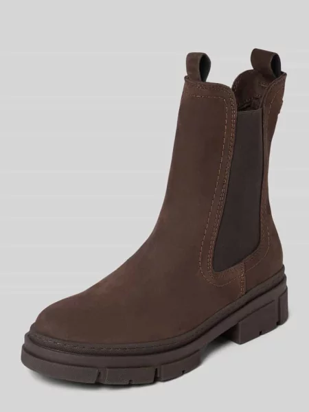 Buty chelsea z welurowej skóry bydlęcej z naturalnej skóry Tamaris