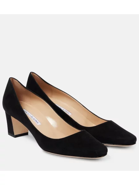 Salonarji Manolo Blahnik iz semiša črna