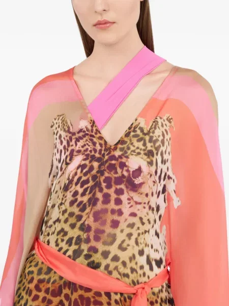 Rochie Roberto Cavalli cu imagine cu model leopard