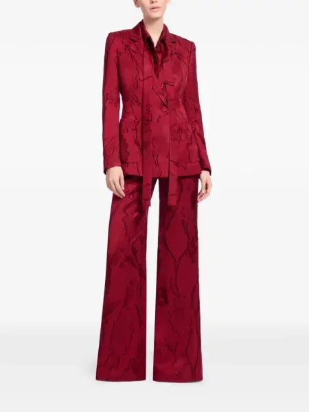 Cămașă Elie Saab din jacard lungă roșu