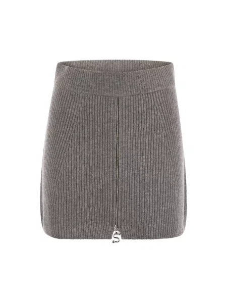 Spódnica mini Sportmax wełniana szara