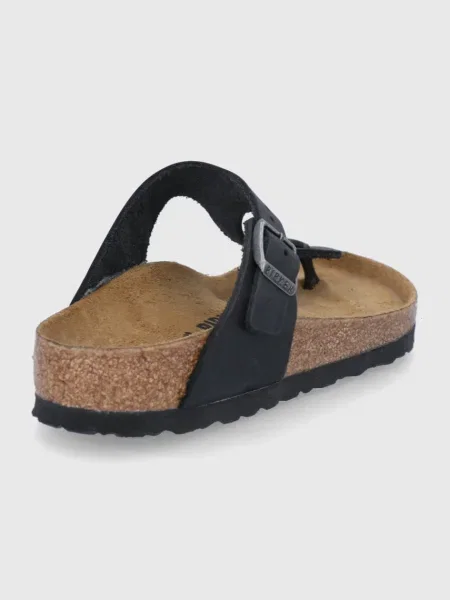 Birkenstock bőr flip-flop Gizeh fekete