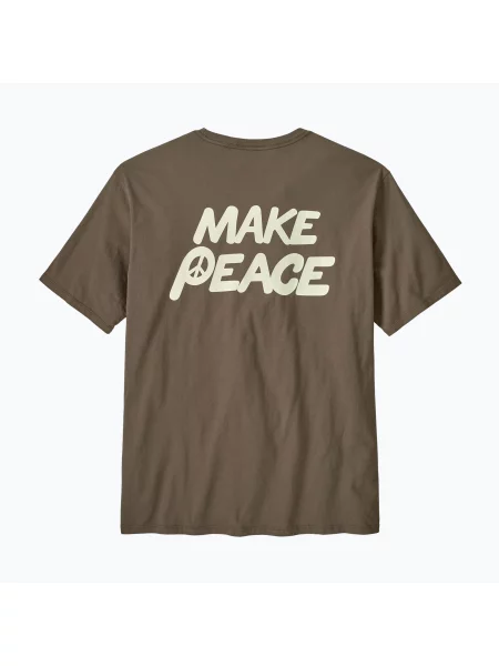 Tricou pentru bărbați Patagonia Balance Organic peace seeds / marlow brown maro