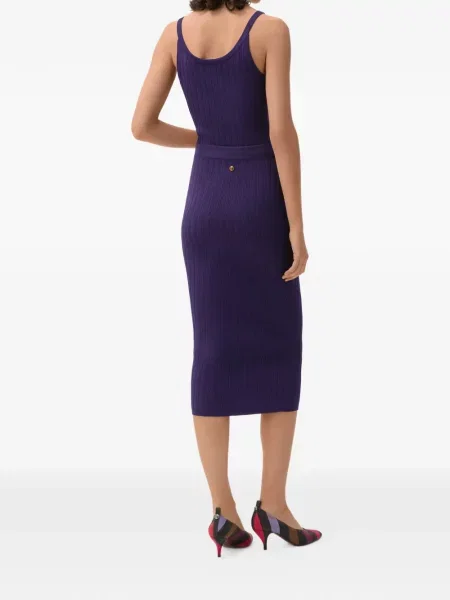 Fustă midi Versace tricotate violet