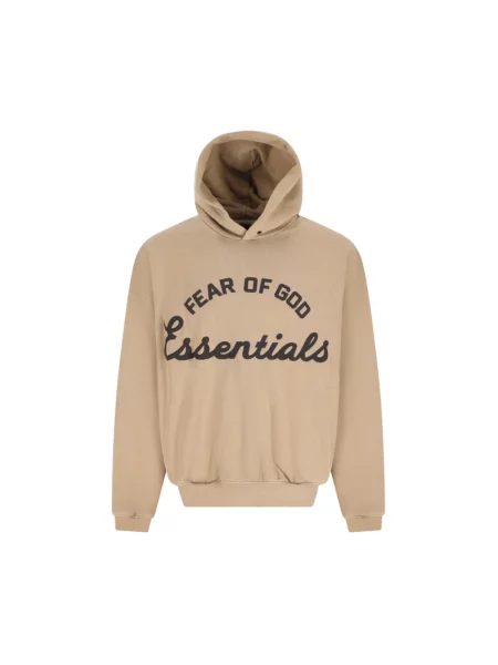 Bluza z kapturem Fear Of God na siłownię beżowa