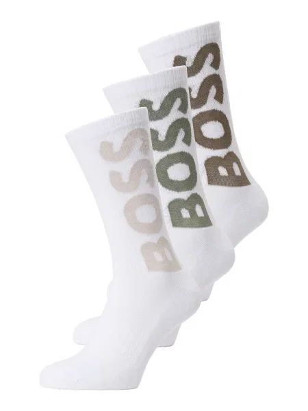 BOSS Nogavice bež / rjava / oliva bela