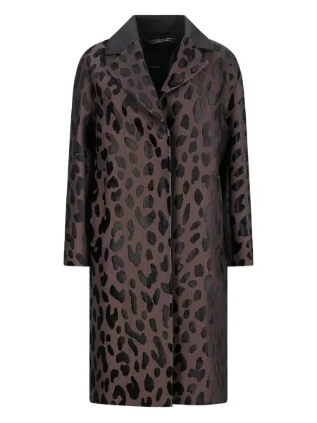 Lung palton Max Mara cu imagine maro