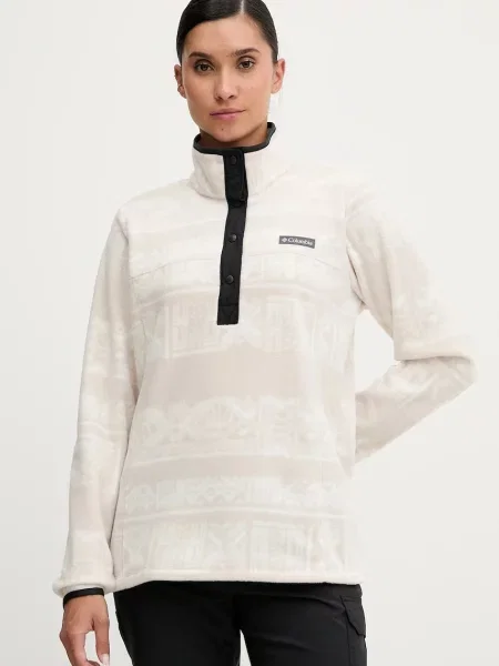 Polar Columbia Benton Springs Printed Half Zip Beżowy XS biały