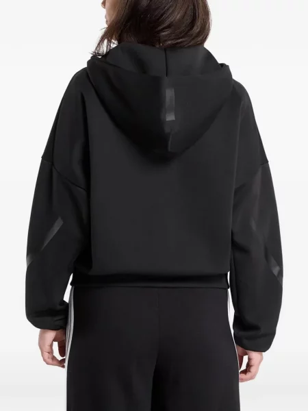 Hanorac cu glugă Adidas cu imagine negru