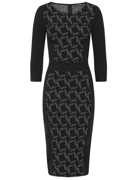 HotSquash Rochie negru alb