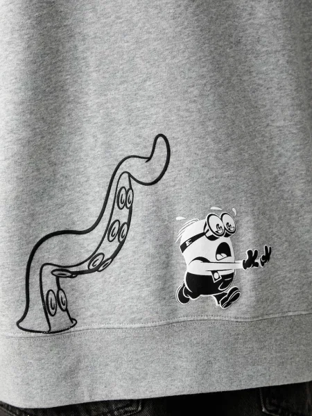 Converse kapucnis melegítőfelső pamuttal x Minions & Monsters szürke
