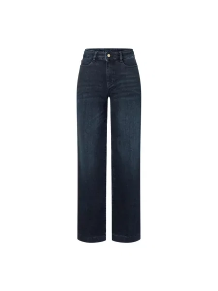 Szerokie jeansy Mac niebieskie