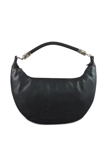 Shopper torbica Love Moschino upletena s autogramom crna