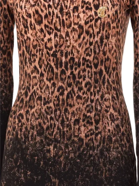 Rochie mini Just Cavalli cu imagine cu model leopard de costum