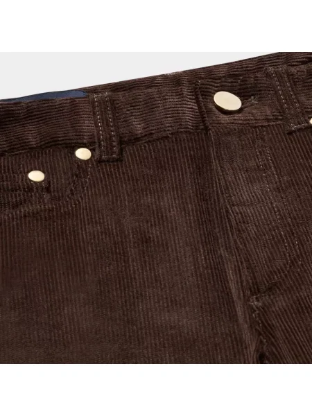 Spodnie Brooks Brothers sztruksowe brązowe