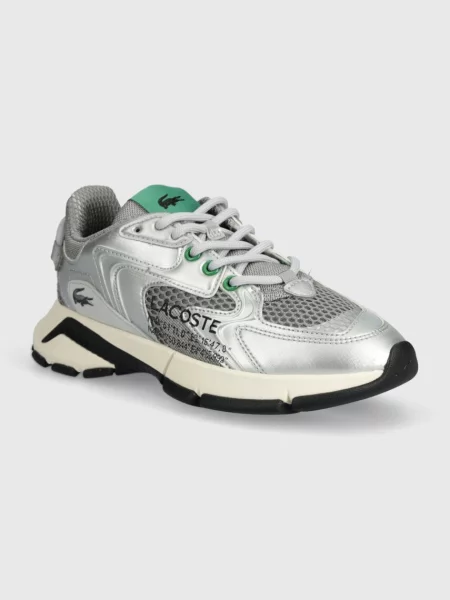 Lacoste sneakers Neo Textile and Leather argintiu