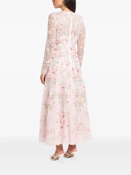 Rochie midi Needle & Thread cu model floral roz