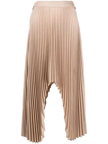 Spódnica plisowana Rokh do kolan brązowa