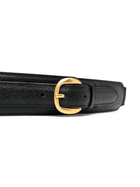 Kožený pásek Gucci Pre-owned s přezkou černý