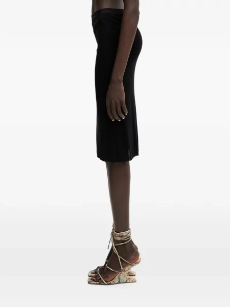 Fustă midi Rick Owens Lilies din jerseu
