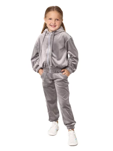 Велюровий Дитячий Спортивний костюм Timbo сірий
