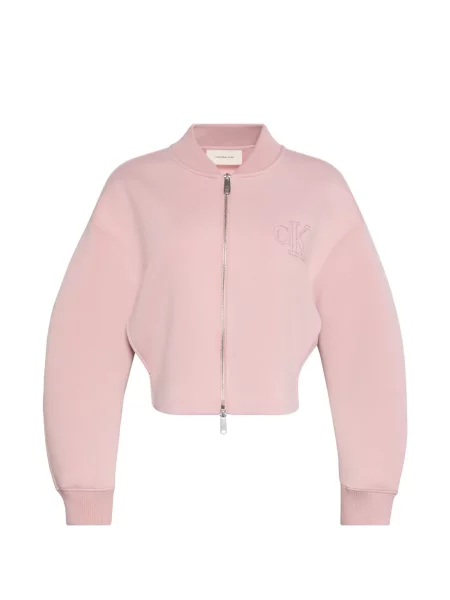 Decupat geacă bomber Calvin Klein cu broderie roz