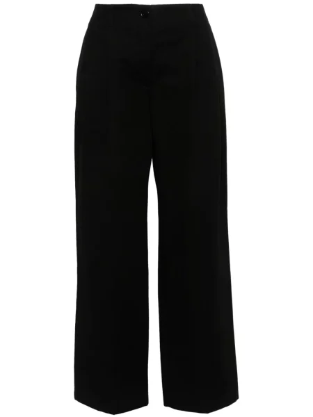 Pantaloni Toteme din țesătură twill negru