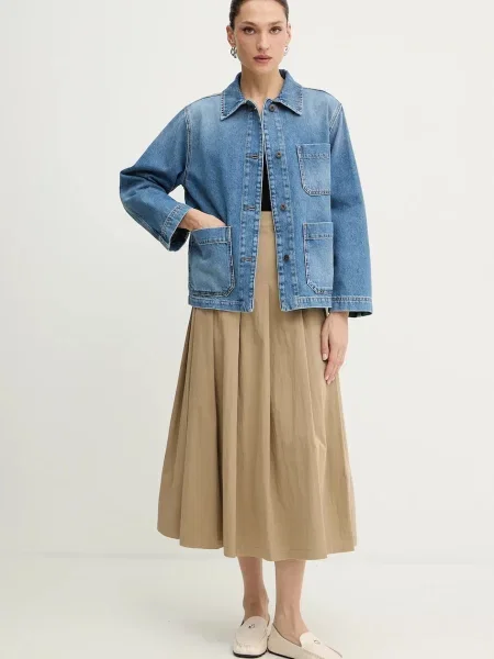 Спідниця Weekend Max Mara ORME midi розкльошена бежевий