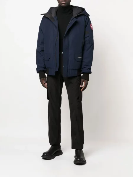 Bomber bunda Canada Goose s kapucí modrá