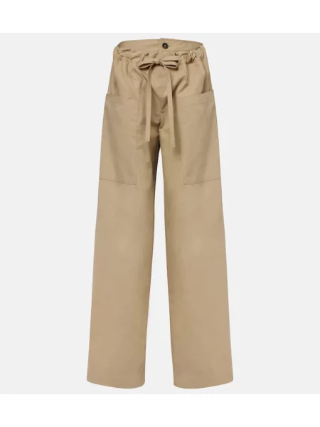 Pantaloni Tod's din poplin bej