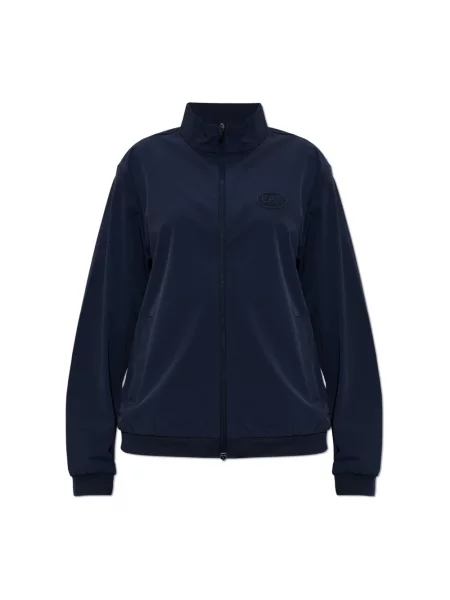 Bluza rozpinana Emporio Armani Ea7 z logo niebieska