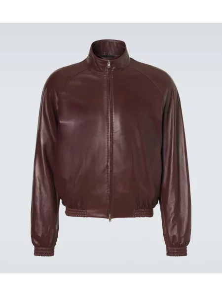 Geanta de piele Acne Studios maro