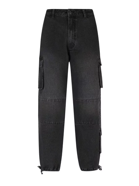Ed Hardy Pantaloni eleganți Dragon gri / denim negru