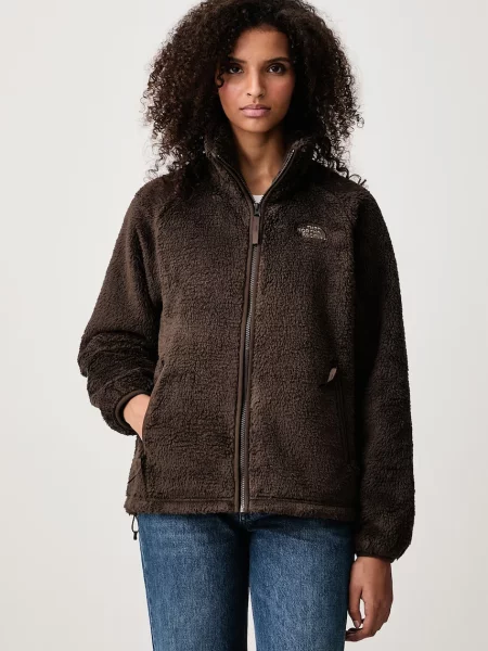 The North Face rozepínací mikina fleecová Osito hnědá