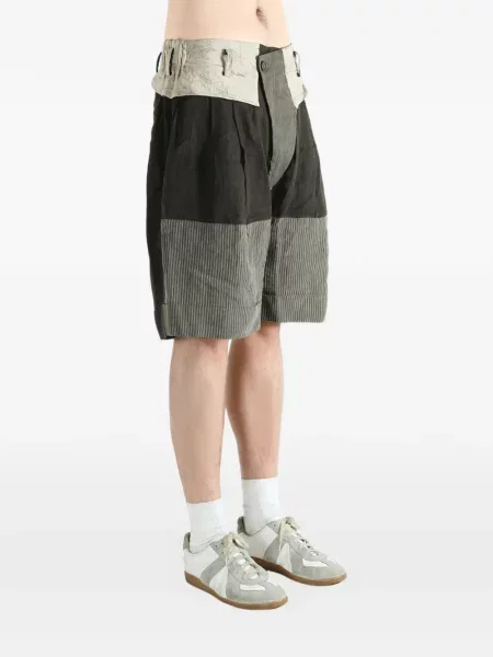 Ленени шорти Ziggy Chen зелено