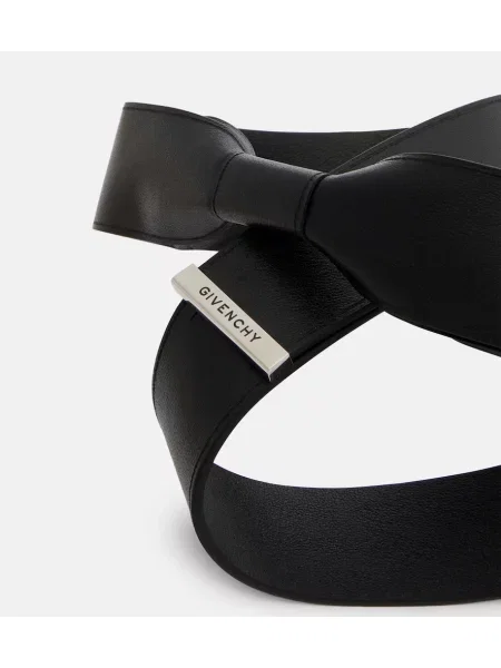 Curea Givenchy cu funde din piele negru