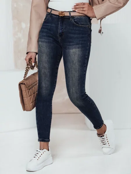 Spodnie jeansowe PUSHFIT push up Dstreet granatowe